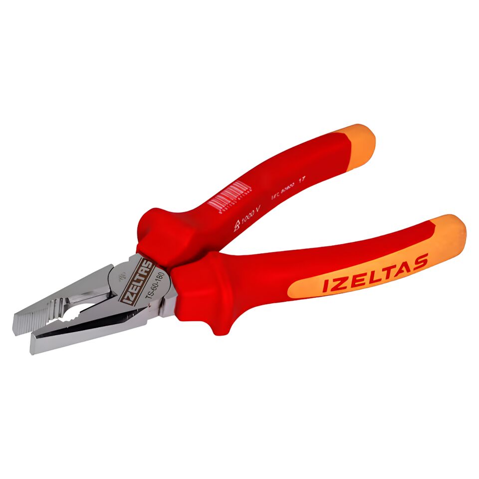İzeltaş 3020126180 1000 V İzoleli Elektrikçi 180 mm Pense