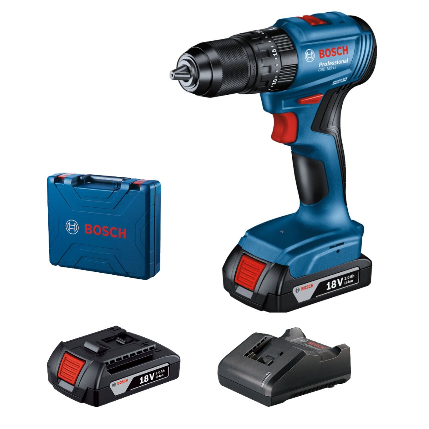 Bosch GSB 185 Li Çift Akülü 2 Ah Darbeli Matkap