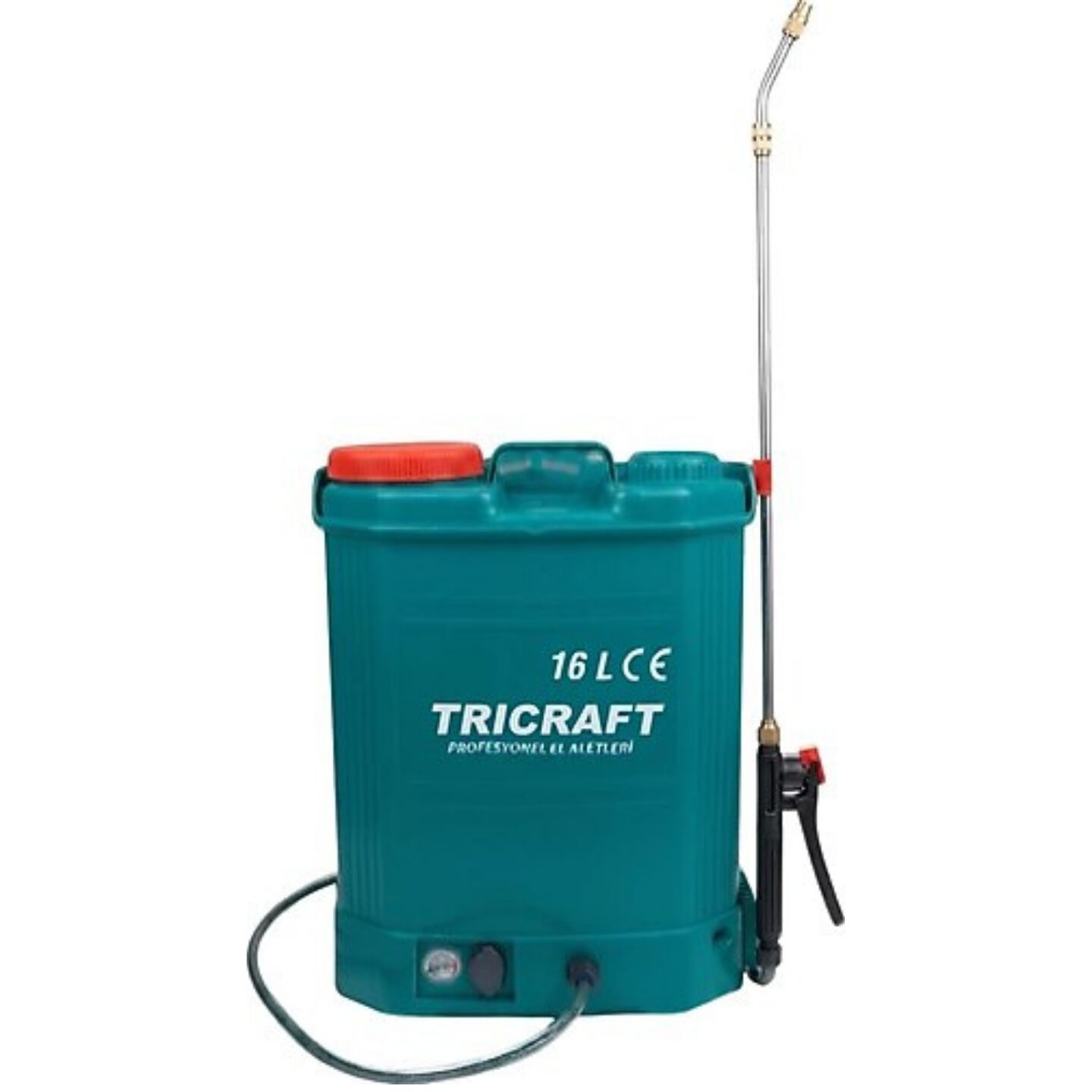 Tricraft 16 Lt Şarjlı İlaçlama Makinesi Bahçe Tarla Pompası Akülü Sırt Tipi